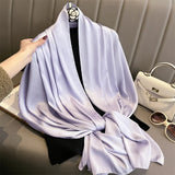 Elegant Silk Scarf – Luxury Solid Color Shawl & Pashmina for Women