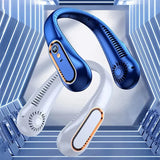 Bladeless Neck Fan – Ultra-Quiet, Hands-Free Cooling with 5-Speed Adjustable Wind