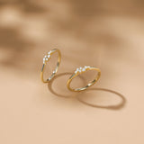 Alianza de boda Trumium de 1,5 mm con circonita cúbica bañada en oro de 14 quilates en plata de ley 925: anillo de compromiso delicado y apilable para mujer