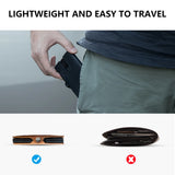 Slim RFID Leather Wallet – Minimalist Pop-Up Card Holder with Coin Pocket & Secure Button Closure