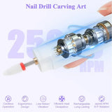 Electric Manicure Drill & Accessory – Stainless Steel Professional Nail Care Tool