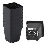 50-Pack Square Seedling Pots - Reusable Deep Nursery Planters for Indoor/Outdoor Gardening