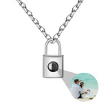 Custom Photo Projection Necklace - Personalized Heart Pendant with Picture Inside