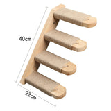 Wall-Mounted Wooden Cat Shelf – Space-Saving Cat Climbing Furniture