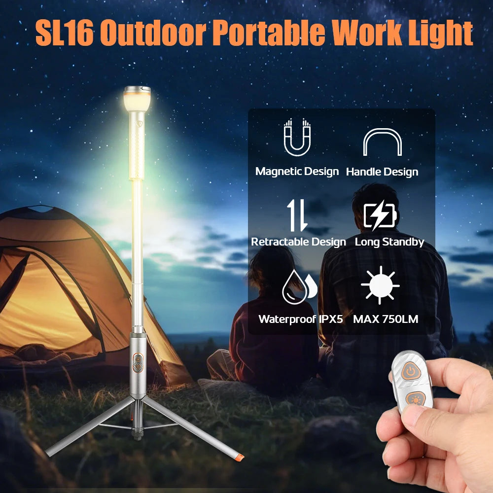 Rechargeable LED Camping Lamp – Portable Spotlight for Power Outages, Emergencies, and Outdoor Adventures