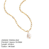 Trendy Stainless Steel Moon Pendant Necklace – Elegant & Durable Jewelry for Women