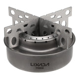 Compact Titanium Mini Alcohol Stove with Stable Cross Stand for Camping