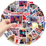 Donald Trump Cartoon Stickers - 10/30/50pcs Waterproof Decals for Laptop, Motorcycle & More