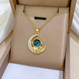 Trendy Stainless Steel Star Pendant Necklace – Women’s Zircon Charm Jewelry