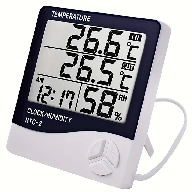 LCD Digital Thermometer & Hygrometer – Indoor Temperature & Humidity Sensor for Home Comfort