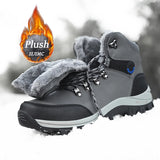 Men's Waterproof Winter Boots - Warm Ankle Snow Boots with Non-Slip Sole