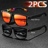 Gafas de sol unisex cuadradas vintage de moda: gafas antirreflejos UV400 para conducir y pescar
