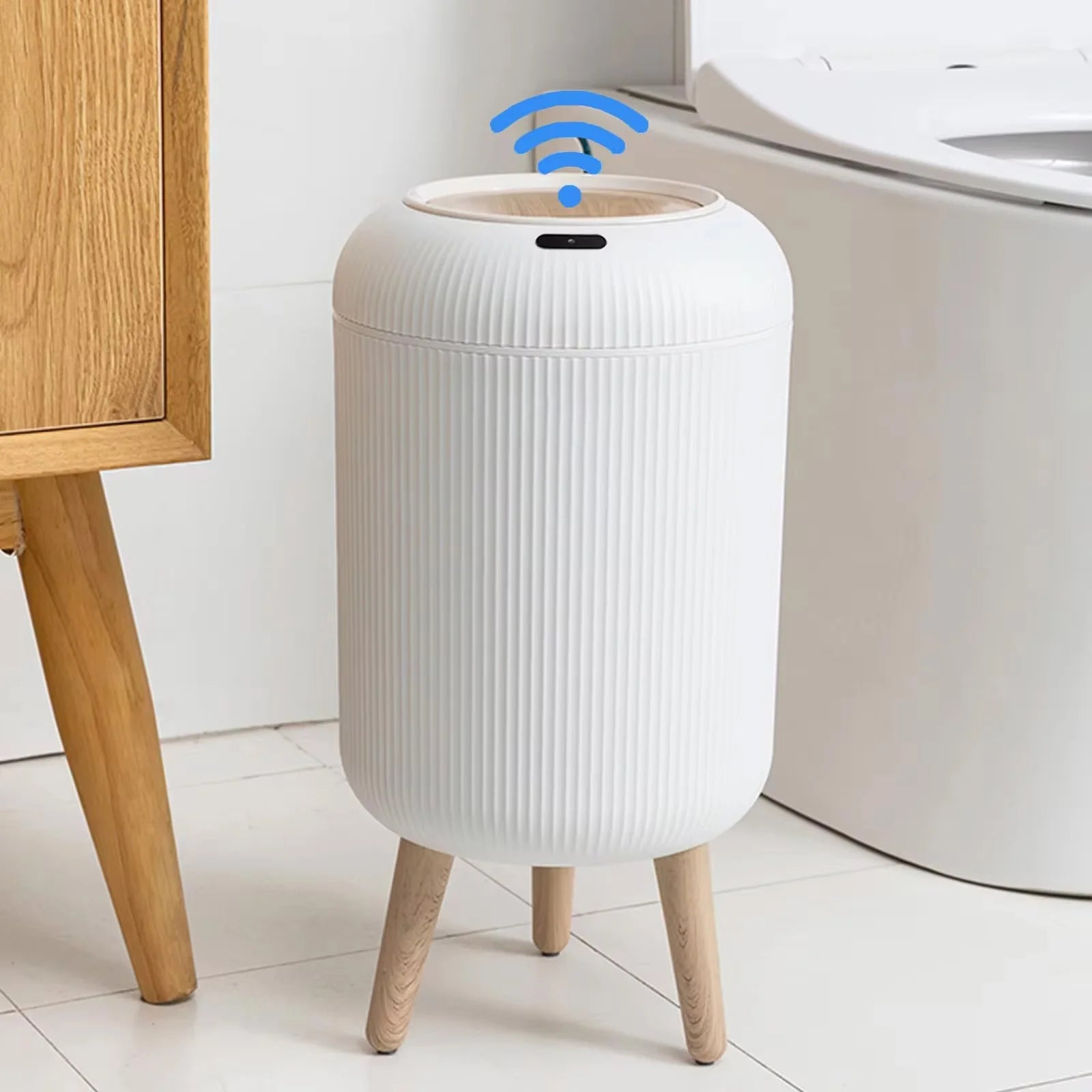 Papelera automática con sensor de movimiento: papelera inteligente para dormitorio, baño, cocina y oficina