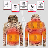 USB Heated Jacket for Men & Women - Smart Winter Heating Coat with Hood for Outdoor Sports