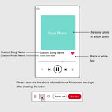 Custom Acrylic Spotify Song Keychain with Photo & Music Plaque