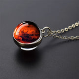 Trendy Glass Ball Pendant Necklace – Unisex Zinc Alloy Chain Design