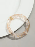Pulsera de cuentas acrílicas bohemias para mujer: dije geométrico, moderna y liviana
