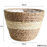 Handwoven Straw Planter Basket for Indoor and Outdoor Plants