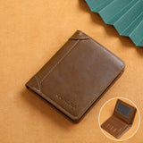 Slim PU Leather Wallet for Men – Minimalist Card Holder with Coin Pocket