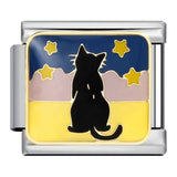 DIY Cartoon Cat Italian Charm Links for Stainless Steel Bracelets – Trendy Modular Jewelry Accessories