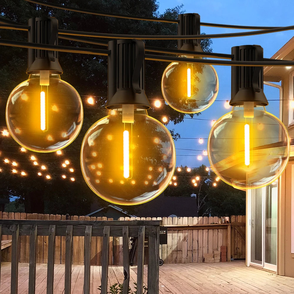 150Ft Waterproof LED String Lights – Warm White Outdoor Fairy Lights for Patio, Wedding, and Backyard Decor