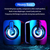 USB-Powered Computer Speakers with LED Lights – HIFI Stereo Sound for Desktop PC