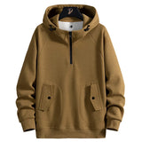 Men's Drop Shoulder Hooded Sweatshirt – Casual Autumn & Winter Pullover