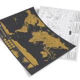 Scratch-Off World Map Poster – Retro Travel Décor for Home, Office & Gift Giving