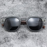 Vintage Wooden Frame Sunglasses for Men & Women – Classic Mirror Lens UV Protection Shades
