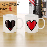Ceramic Mug – Peach Heart Design, Perfect Valentine’s Gift