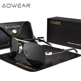Gafas de sol de piloto AOWEAR para hombre: gafas de sol de piloto polarizadas HD