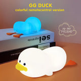 Adorable luz de noche con forma de pato: LED suave y agradable para la vista para niños y adultos