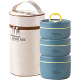 Stackable Insulated Stainless Steel Lunch Box Set with Thermal Bag for Adults & Kids