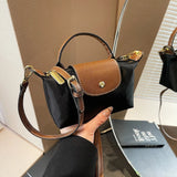 Women's Nylon Saddle Bag – Lightweight, Casual Crossbody Purse with Zipper Closure