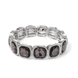 Gold Crystal Beaded Bohemian Elastic Bracelet for Women