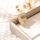 Letter Pendant Necklace for Women – Mood & Sleep Tracker Fashion Jewelry for Office & Career