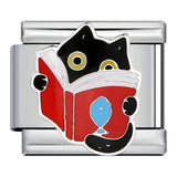 DIY Cartoon Cat Italian Charm Links for Stainless Steel Bracelets – Trendy Modular Jewelry Accessories