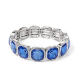 Gold Crystal Beaded Bohemian Elastic Bracelet for Women