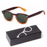 Gafas de sol redondas pequeñas con degradado azul de moda: gafas de sol cuadradas de diseño vintage con diseño de tortuga para hombres y mujeres