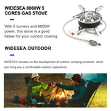 8800W Portable Gas Camping Stove - High-Power Outdoor Cooking with Windproof Design