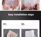Gancho de pared con ventosa: organizador de PVC resistente, sin costuras y sin perforaciones para una fácil instalación 