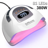 Professional UV LED Nail Lamp – High-Power 81 Bead Gel Polish Dryer for Salon & Home Use