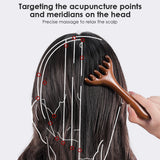 Natural Sandalwood Scalp & Body Massage Comb with Anti-Tangle Design