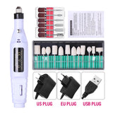 Electric Nail Drill Kit with Sanding Bands for Manicure & Pedicure – 20000 RPM Nail Art Tools