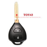 Durable 2/3/4-Button Toyota Key Fob Shell Replacement with Uncut Blade