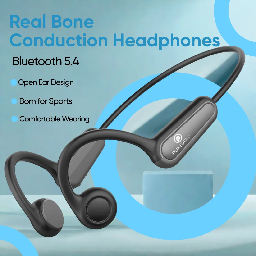 Auriculares de conducción ósea real tipo C, auriculares inalámbricos Bluetooth, auriculares deportivos impermeables con micrófono para entrenamientos, correr y conducir
