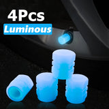 Tapones para válvulas de neumáticos que brillan en la oscuridad: ajuste universal para automóviles, motocicletas y bicicletas