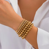 Boho Star Charm Bracelet Set - Gold & Silver Beaded Women's Jewelry