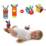 Soft Plush Baby Rattle Toy Set – Wrist & Foot Rattles for Newborns (0–24 Months)