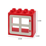 Large Building Block House Set - Doors, Windows & Roof Accessories for Creative Construction Play